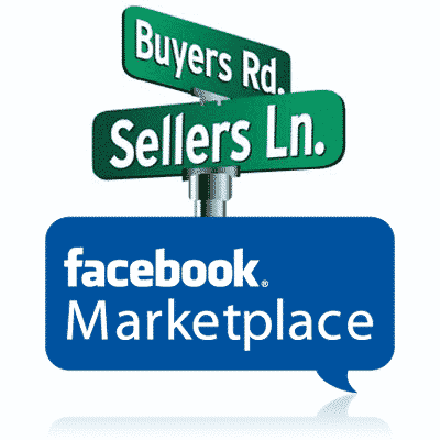 Facebook Marketplace Depicted in Street Signs and Chat Bubble