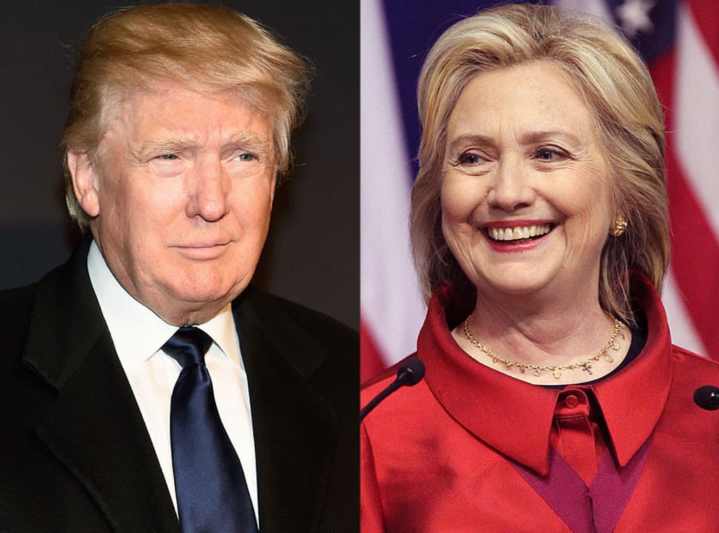 Hillary Clinton and Donald Trump Facing Each Other and Smiling | Politics and Forex