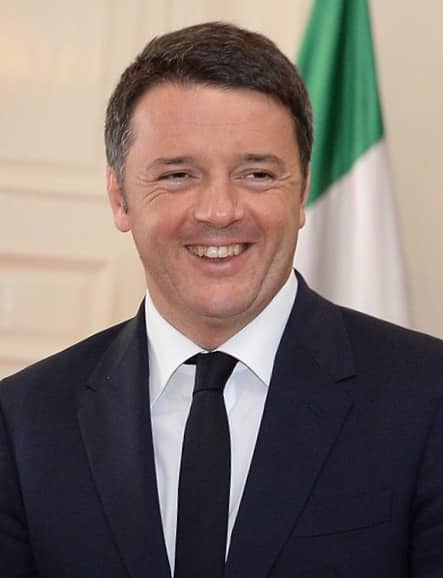 Smiling Matteo Renzi, former Italian Prime Minister
